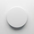 White circular object isolated on white background Royalty Free Stock Photo