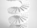 White circular stairway Royalty Free Stock Photo