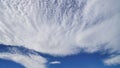 White cirrocumulus clouds often called Mackerel Sky Royalty Free Stock Photo