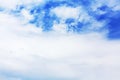 White cirrus clouds blue sky background, cumulus cloud texture, cloudy skies, cloudscape, heaven, cloudiness, ozone, overcast Royalty Free Stock Photo