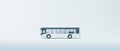 White city bus on white background, side view Royalty Free Stock Photo