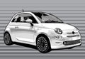 white city car vector template Royalty Free Stock Photo