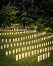 White Civil War Headstones Graves Kentucky Royalty Free Stock Photo
