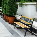 White classic bench Royalty Free Stock Photo