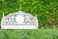 White classic chair in the garden Royalty Free Stock Photo