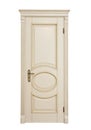 White classic door isolate on white background