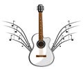 White classic guitar