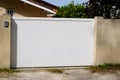 White classic high sliding home door aluminum gate slide portal of suburb house