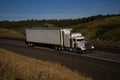 White Classic Semi-Truck / White Trailer