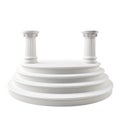 White Classical Pedestal With Steps and Columns Isolated Keywords: pedestal, column, classical Royalty Free Stock Photo