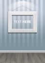 White classis frame on the wall. Vector Illustration Royalty Free Stock Photo