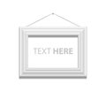 White classis frame on the wall. Vector Illustration Royalty Free Stock Photo