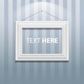 White classis frame on the wall. Vector Illustration Royalty Free Stock Photo