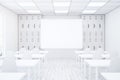 White classroom interior Royalty Free Stock Photo