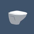 White clean ceramic toilet bowl. Royalty Free Stock Photo