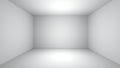 White clean empty room space 3D rendering Royalty Free Stock Photo