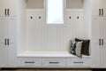 White clean hallway in luxury modern house