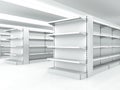 White clean shelves