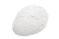 White cleanser foam bubbles drop isolated on white. Soap, shower gel, shampoo foam texture