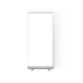 White Clear Roll Up Display Banner Stand Template Royalty Free Stock Photo