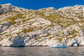 The white cliff of the Calanques near Cassis Provence, France Royalty Free Stock Photo