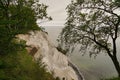 White cliff of Mons klint, Moen Island, Denmark, horizon, baltic sea