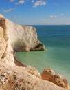 White Cliff at The Needles in Isle of Wight Royalty Free Stock Photo