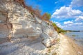 White cliff at the riverside Royalty Free Stock Photo