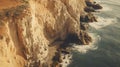 Aerial View Of Retro Filtered Cliff With Duotone Color Scheme Royalty Free Stock Photo