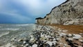 White cliffs, rock, The North Sea, Ramsgate, UK