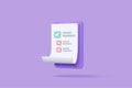 White clipboard task management todo check list, efficient work on project plan, fast progress, level up concept, assignment and