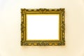 White clipped painting with a beautiful wooden frame