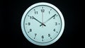 White clock face beginning of time 10.09 am or pm. Royalty Free Stock Photo