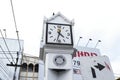 White clock tower in ChaingRai, Thailand.