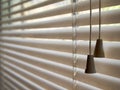 White closed plastic shutters