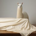 Minimalist Alpaca Table Decor With White Blanket