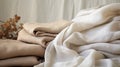 Softly Blended Linen Textures: A Collection Of Draped And Polished Sheets