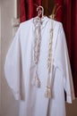 Clothes of christian priest on a hanger