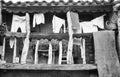 White clothes hanging balcony