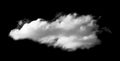 White cloud on the black background