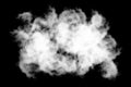 White cloud, black background, abstract air and smoke Royalty Free Stock Photo