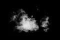 White cloud, black background, abstract air and smoke Royalty Free Stock Photo
