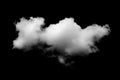 White cloud, black background, abstract air and smoke Royalty Free Stock Photo