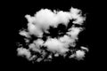White cloud, black background, abstract air and smoke Royalty Free Stock Photo