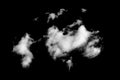 White cloud, black background, abstract air and smoke Royalty Free Stock Photo