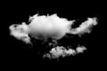 White cloud, black background, abstract air and smoke Royalty Free Stock Photo