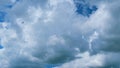 White Cloud With Blue Sky Background. Beauty Clear Cloudy In Sunshine Calm Bright Winter Air. Zoom In. Royalty Free Stock Photo