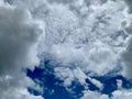 A white cloud on the blue sky background, cirrocumulus pattern Royalty Free Stock Photo