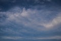 White cloud in the blue sky in the evening, . Beautiful nature background Royalty Free Stock Photo