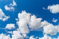 White cloud on blue sky in Florida, background, weather.